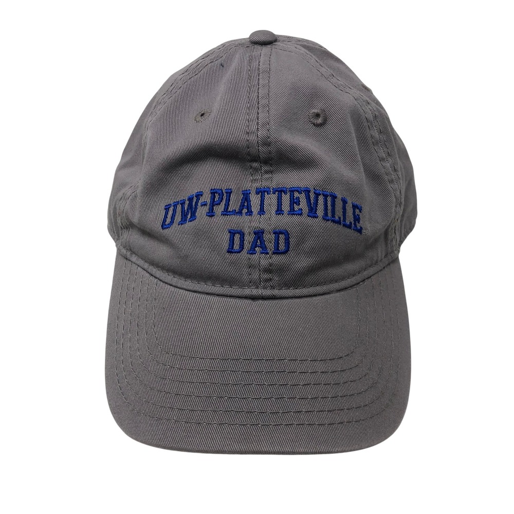 Legacy Hat Mens Gray UW-Platteville Dad Embroidered Adjustable Cap